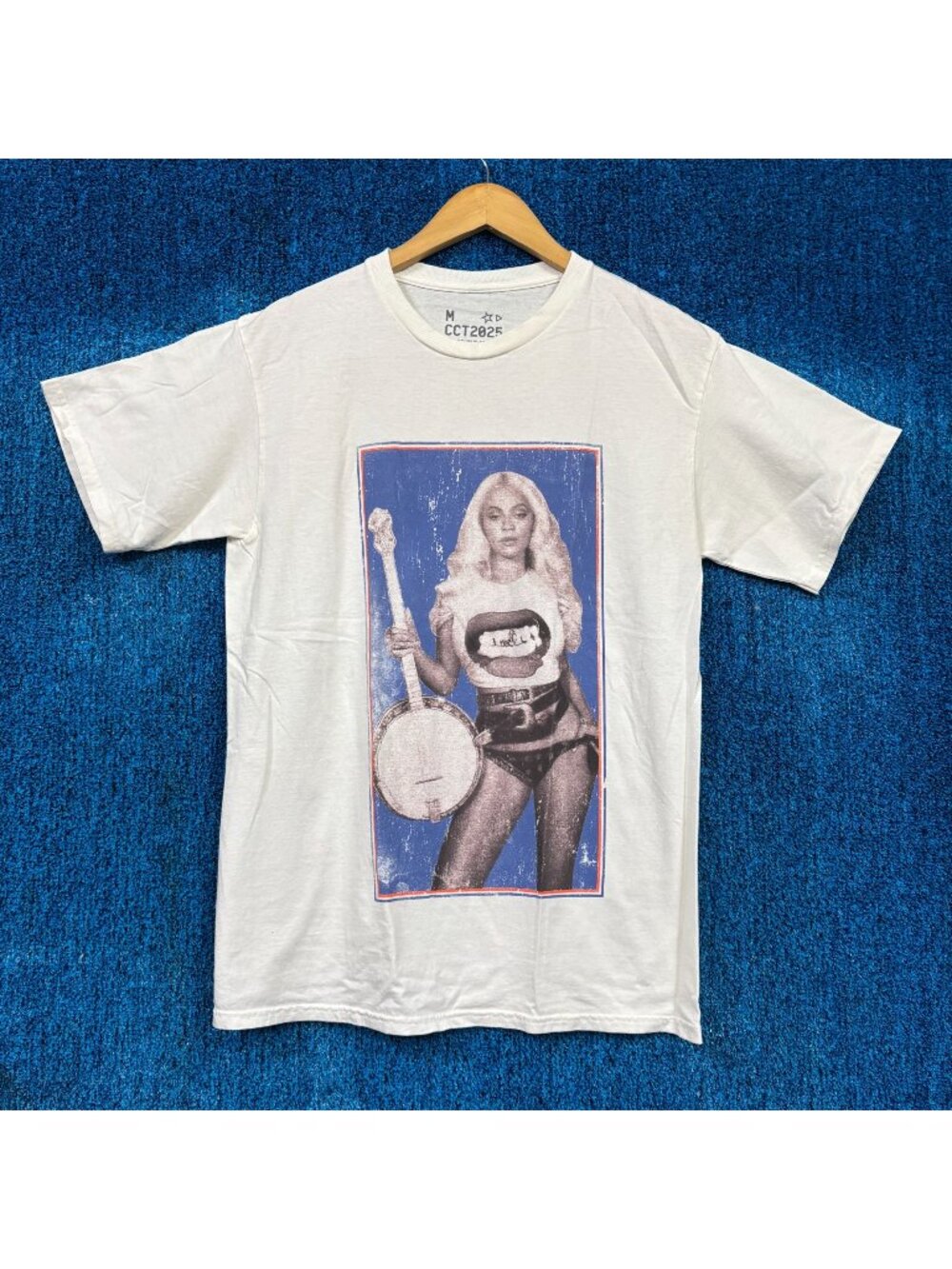 Beyoncé Cowboy Carter Live Banjo Poster Country Tour Tee M